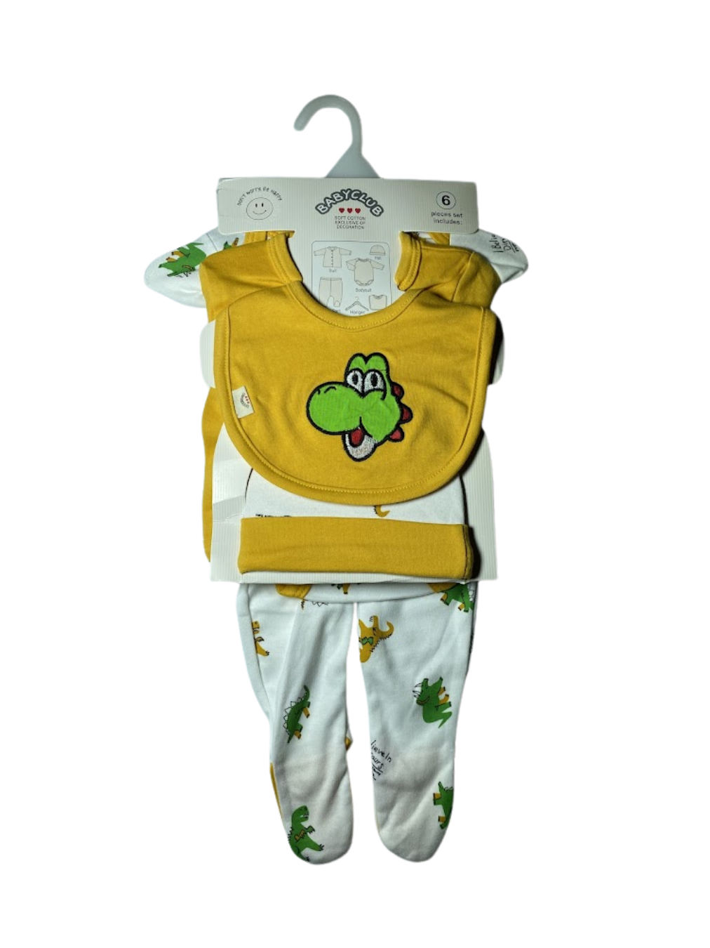 Yellow Dinosaur Baby Set