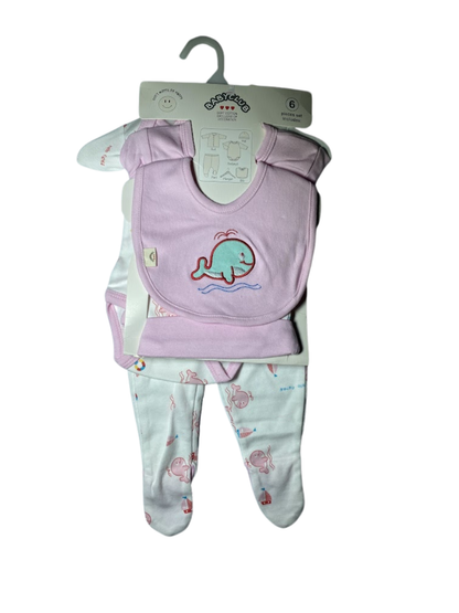 Pink Whale Baby Set