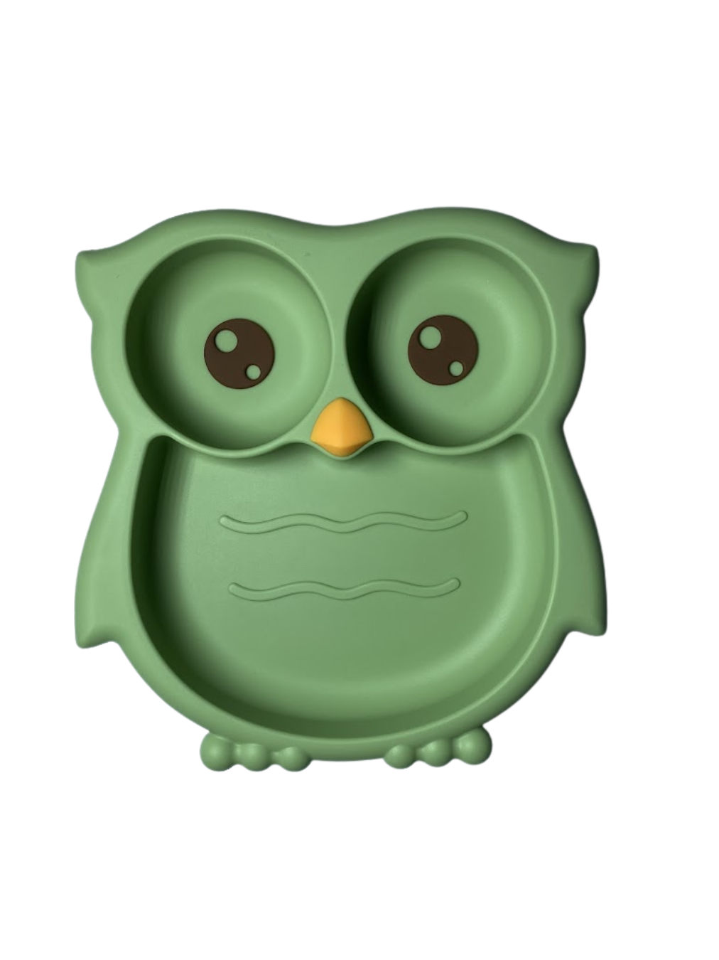 Green Silicone Owl Feeding Set