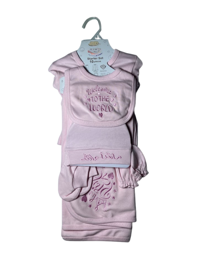 10-Piece Baby Girls' Pink Starter Set