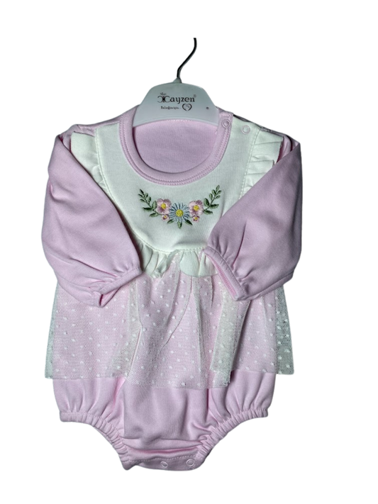 3-Piece Baby Girls' Floral Romper Set